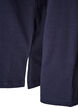 Long-sleeved jersey blouse with text print, Blue, Packshot image number 3