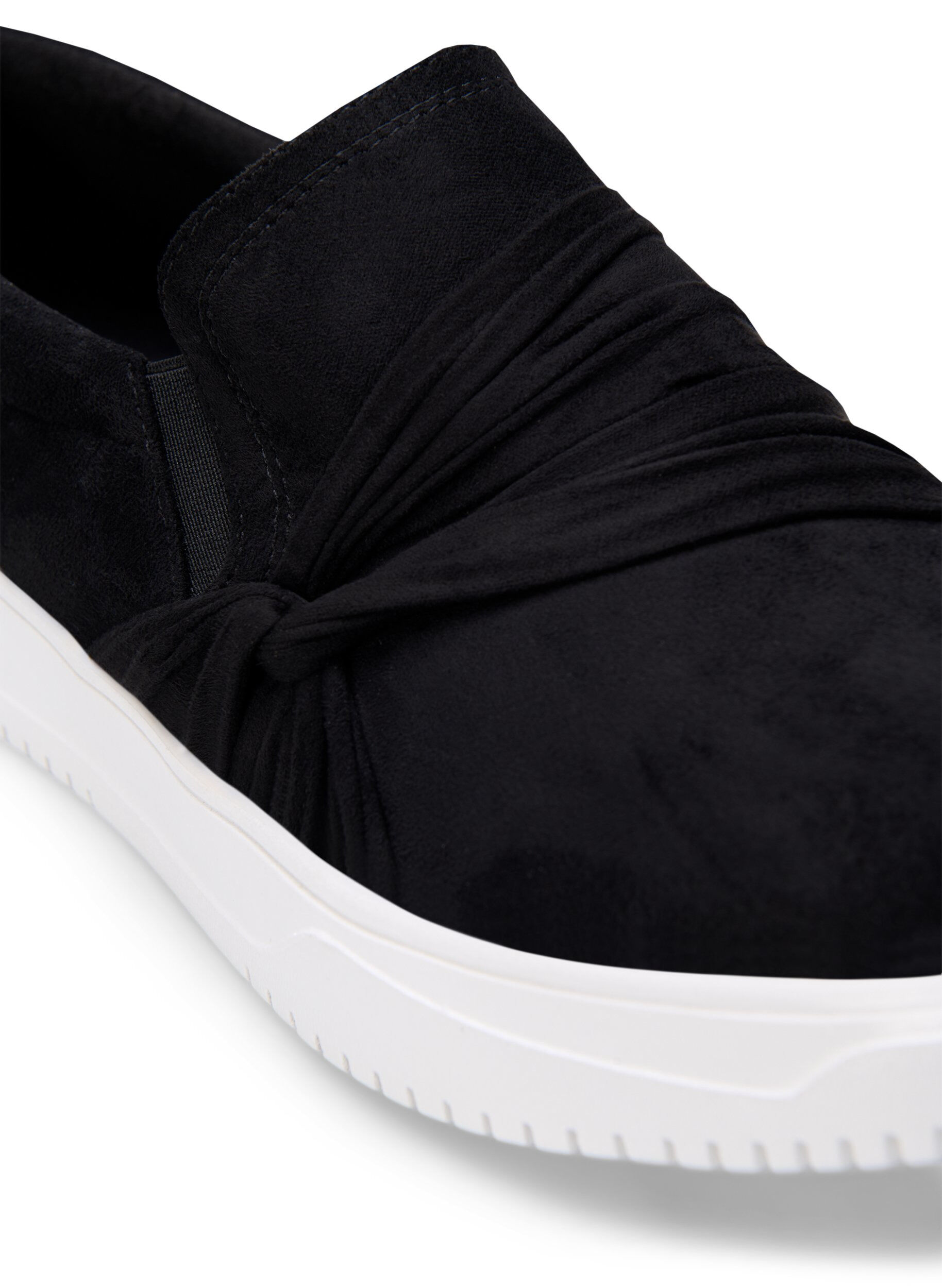 Zizzifashion Wide fit - Slip-on with knot detail, Black, Packshot image number 3