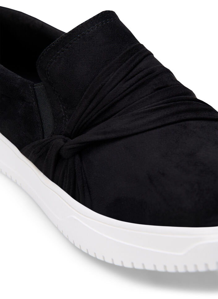 Wide fit - Slip-on with knot detail, Black, Packshot image number 3