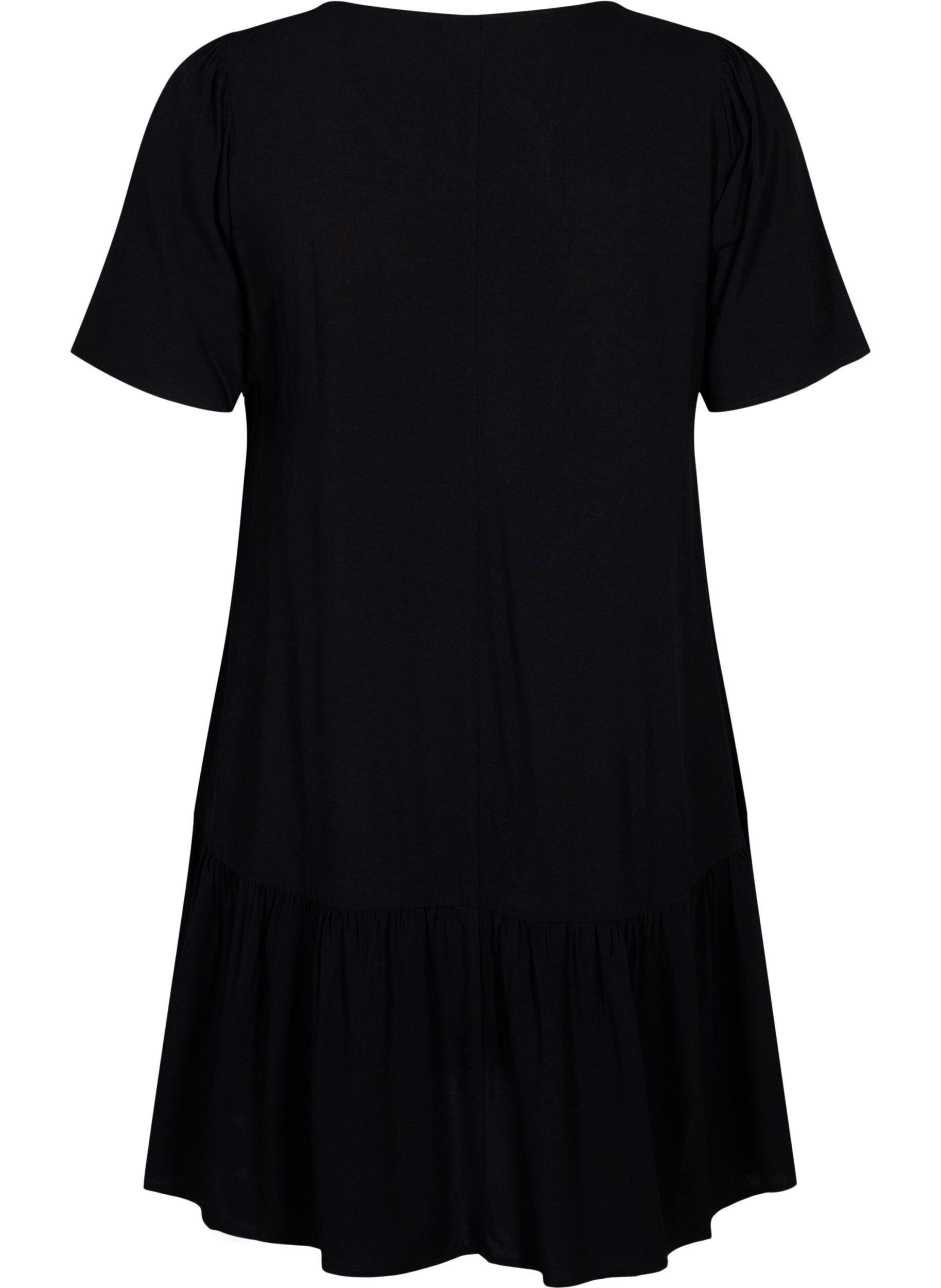 ZizzifashionDress in viscose with cutline, Black, Packshot image number 1