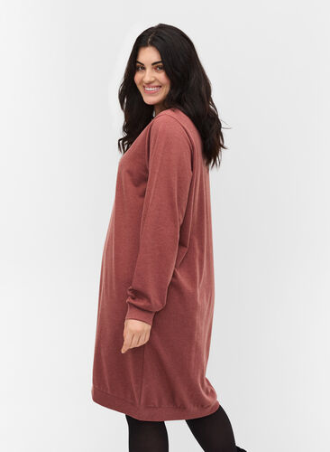 Sweater dress with long sleeves, Apple Butter Mel, Model image number 1