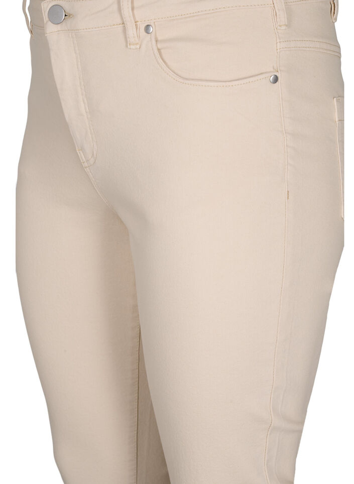 Close-fitting Emily capri trousers, Oatmeal, Packshot image number 2