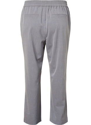 Grey melange trousers with elastic waist, Medium Grey Melange, Packshot image number 1