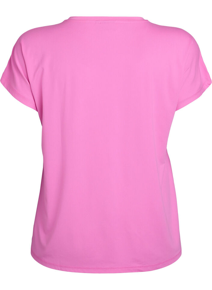 Solid-coloured workout T-shirt, Pink, Packshot image number 1