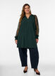 Tunic with sheer lace sleeves, Green, Model image number 1