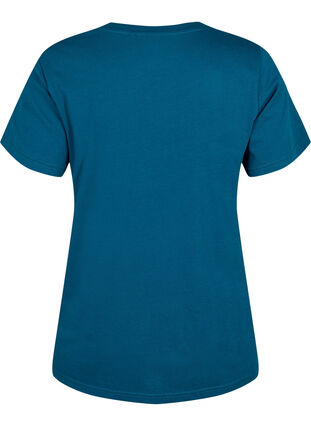 Cotton t-shirt with print detail, Blue Coral SAINT, Packshot image number 1