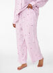 Loose night trousers with stripes and hearts, Rose, Model image number 2