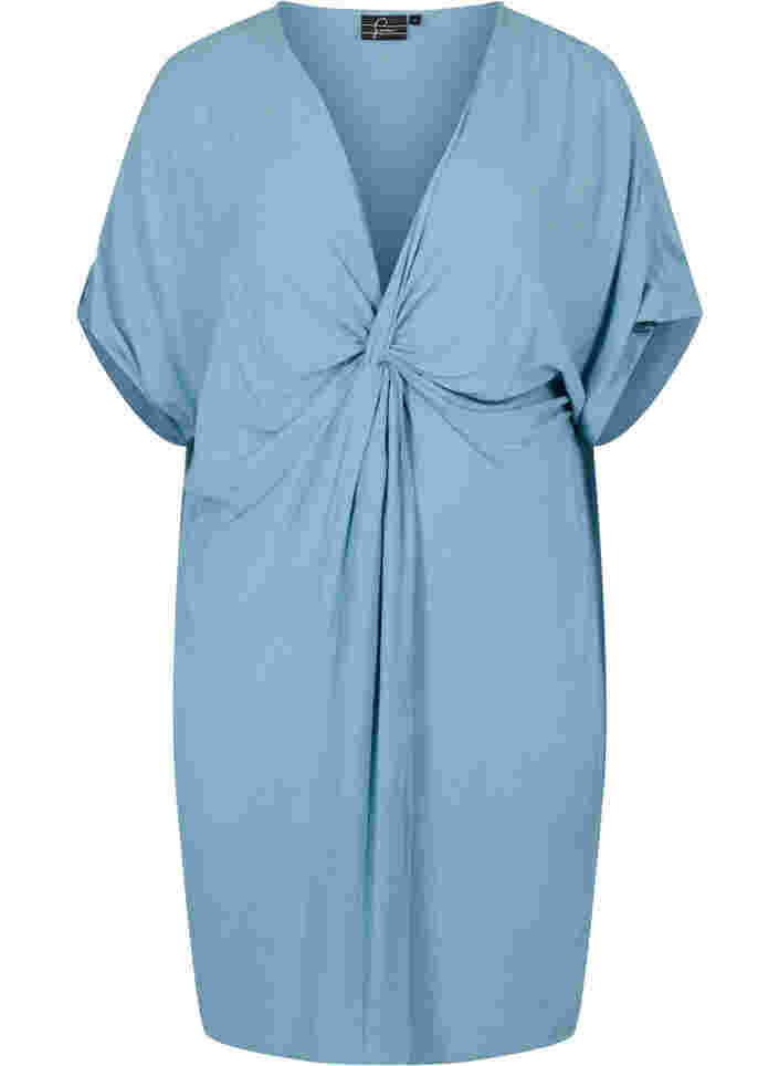 Short-sleeved viscose beach dress, Citadel, Packshot image number 0