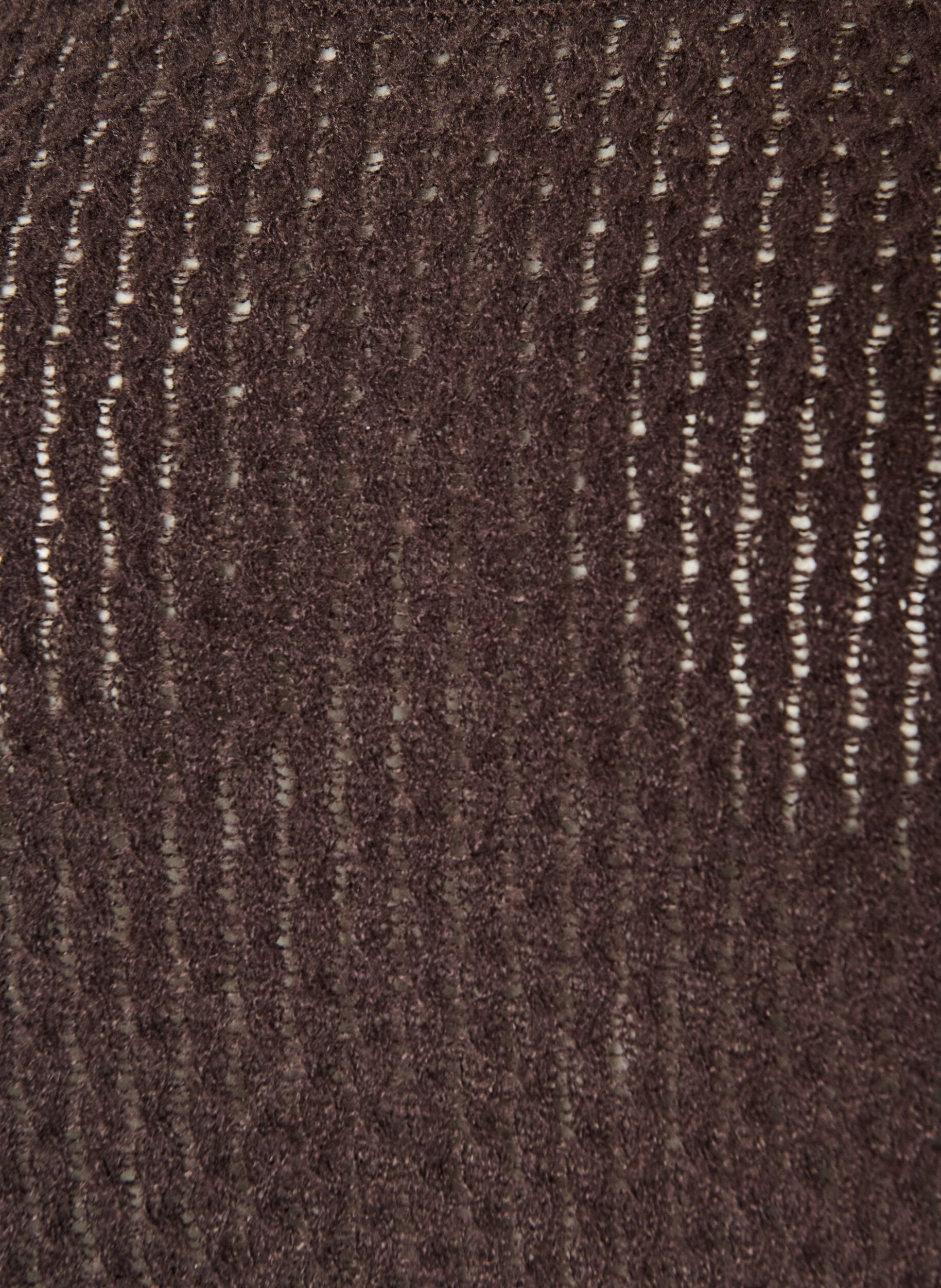 ZizzifashionKnitted blouse with a textured openwork pattern, Brown, Packshot image number 2