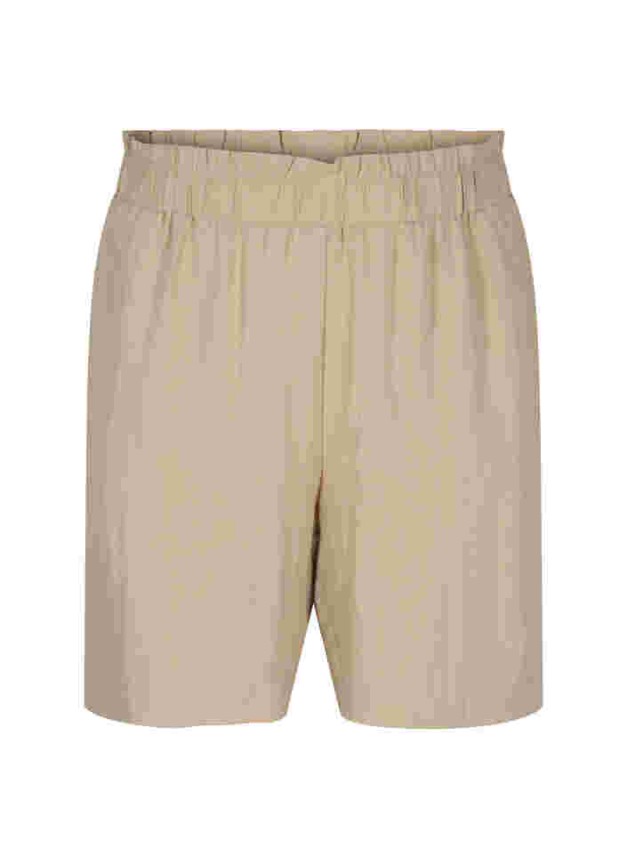Loose viscose shorts, Oxford Tan, Packshot image number 0