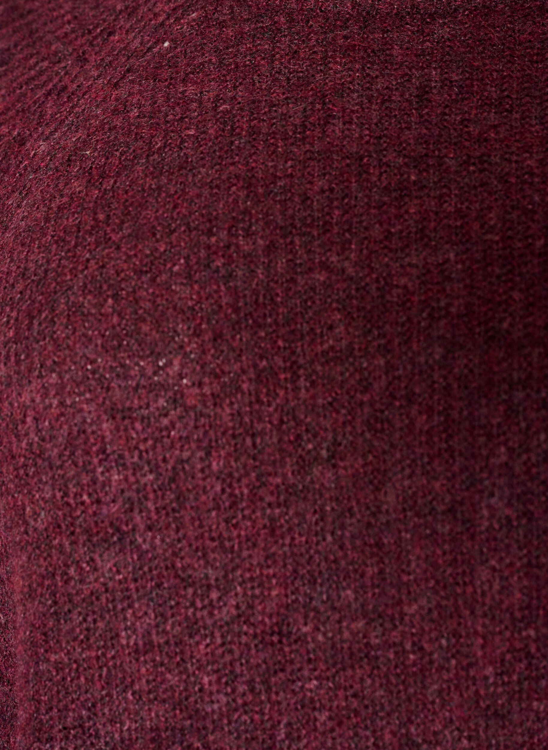 ZizzifashionRibbed jumper with 3/4 sleeves, Red, Packshot image number 2