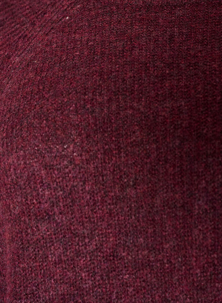 Ribbed jumper with 3/4 sleeves, Red, Packshot image number 2