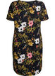 Dress with print and short sleeves, Black, Packshot image number 1