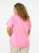 Cotton T-shirt with front print, Pink, Model image number 2