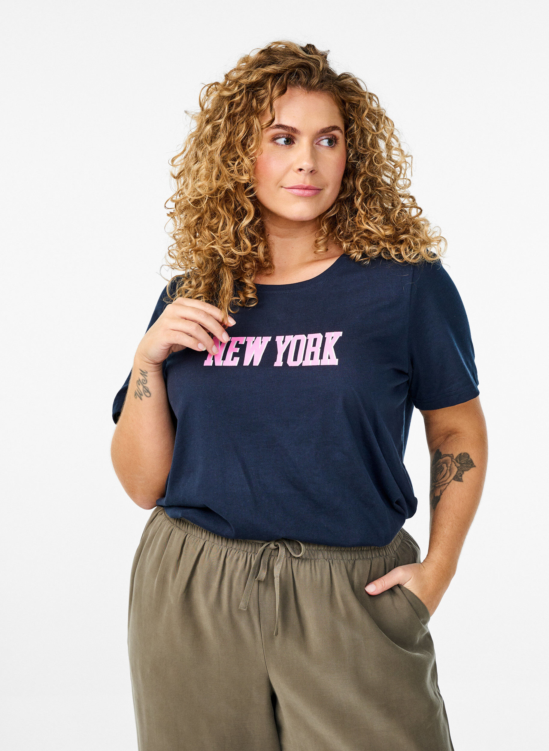 Zizzifashion FLASH - T-shirt with motif, Blue, Model image number 0