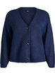 Knit cardigan with v-neck, Blue, Packshot image number 0
