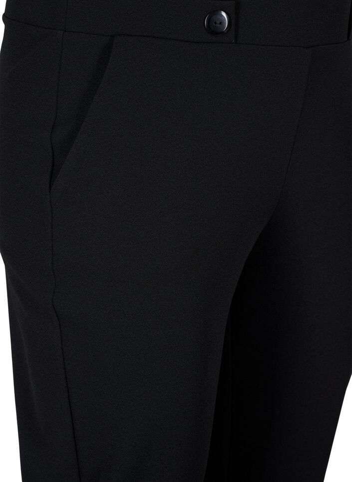 Trousers with pockets and decorative buttons, Black, Packshot image number 2