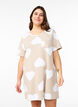 Long night t-shirt in a modal blend with hearts, Beige, Model image number 0