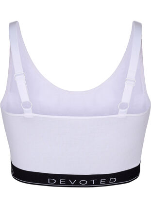Cotton bra with adjustable straps, B. White/Upper Font, Packshot image number 1