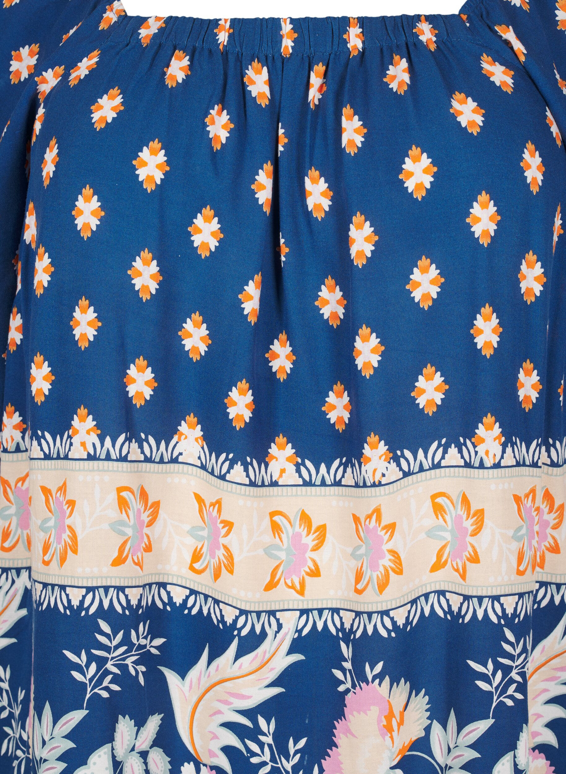 Zizzifashion Beach dress in viscose with print, Blue, Packshot image number 2