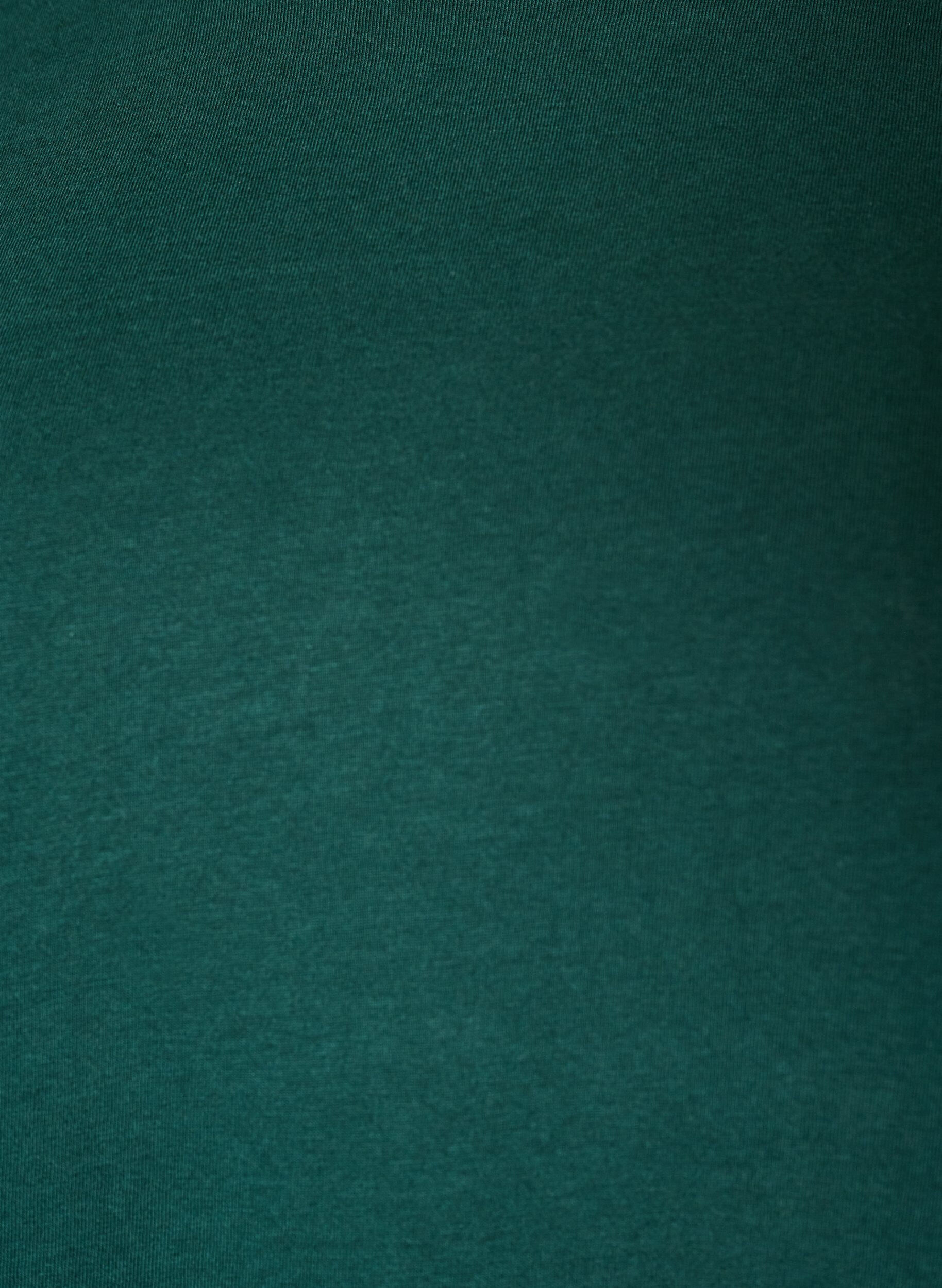 ZizzifashionT-shirt with asymmetric lace hem, Green, Packshot image number 2