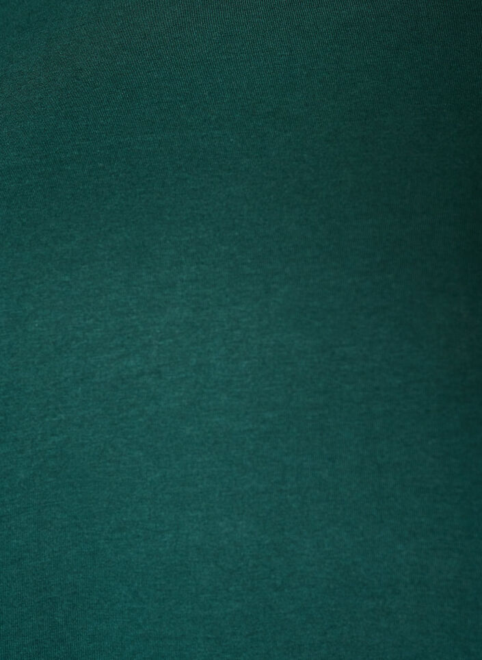 T-shirt with asymmetric lace hem, Green, Packshot image number 2