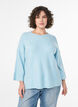 Loose knit with 3/4-sleeves, Light Blue, Model image number 0