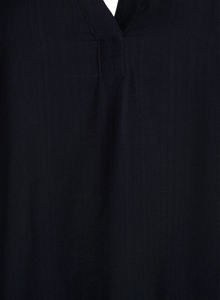 Tunic with collar and side pockets, Black, Packshot image number 2