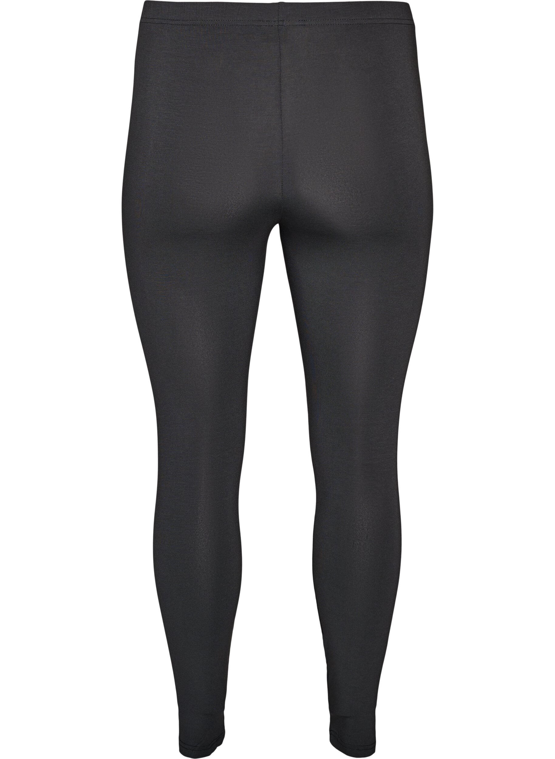 ZizzifashionBasic viscose leggings, Dark Grey, Packshot image number 1