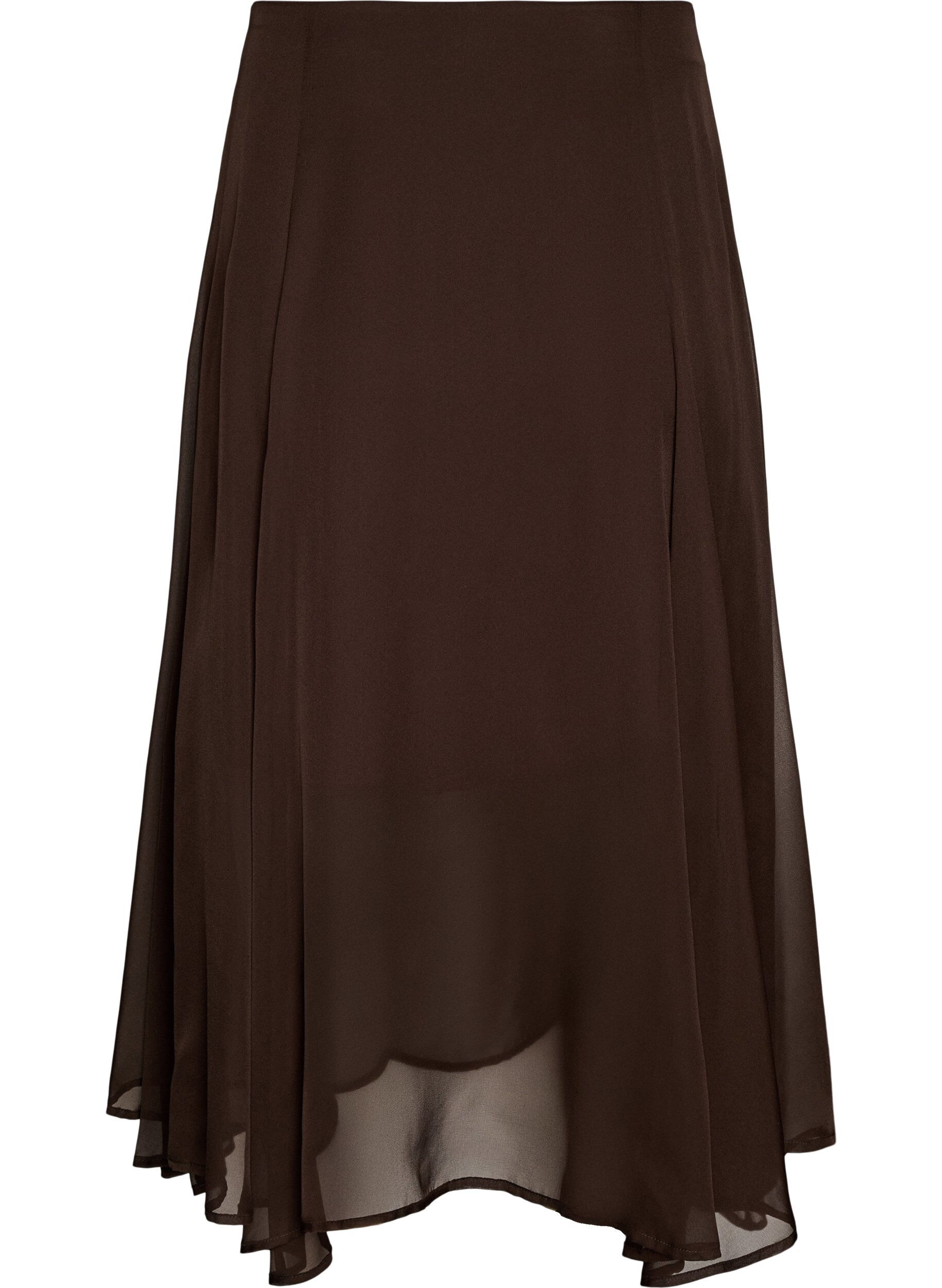 ZizzifashionA-line midi skirt, Brown, Packshot image number 0