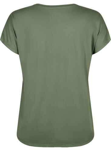 Short-sleeved training t-shirt, Thyme, Packshot image number 1