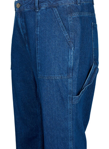 Straight Fit Cargo Jeans, Dark blue, Packshot image number 2