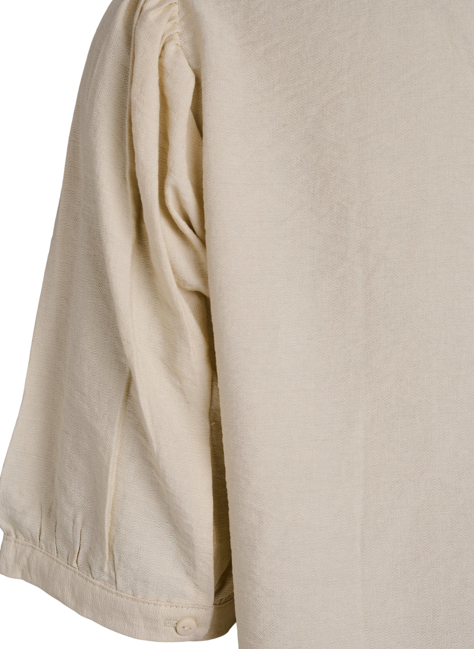 Zizzifashion Viscose blouse with 1/2 sleeves, Beige, Packshot image number 3