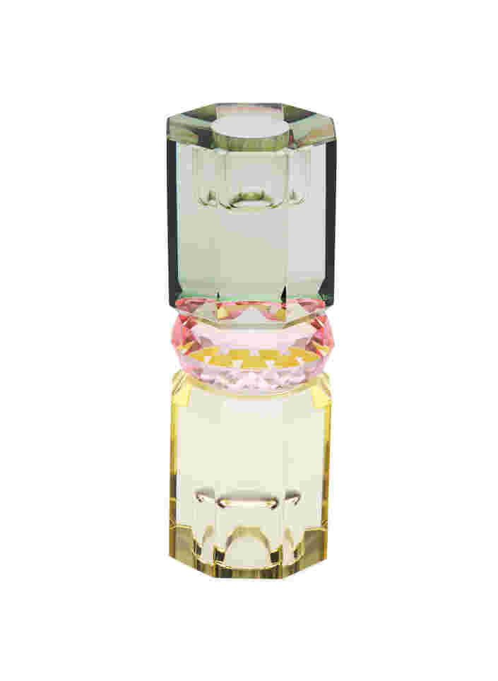 Crystal candle holder, Butter/Olive Comb, Packshot image number 1