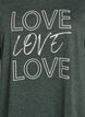 Short sleeve nightgown with text print, Green, Packshot image number 2