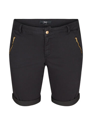 Close-fitting shorts with pockets, Black, Packshot image number 0
