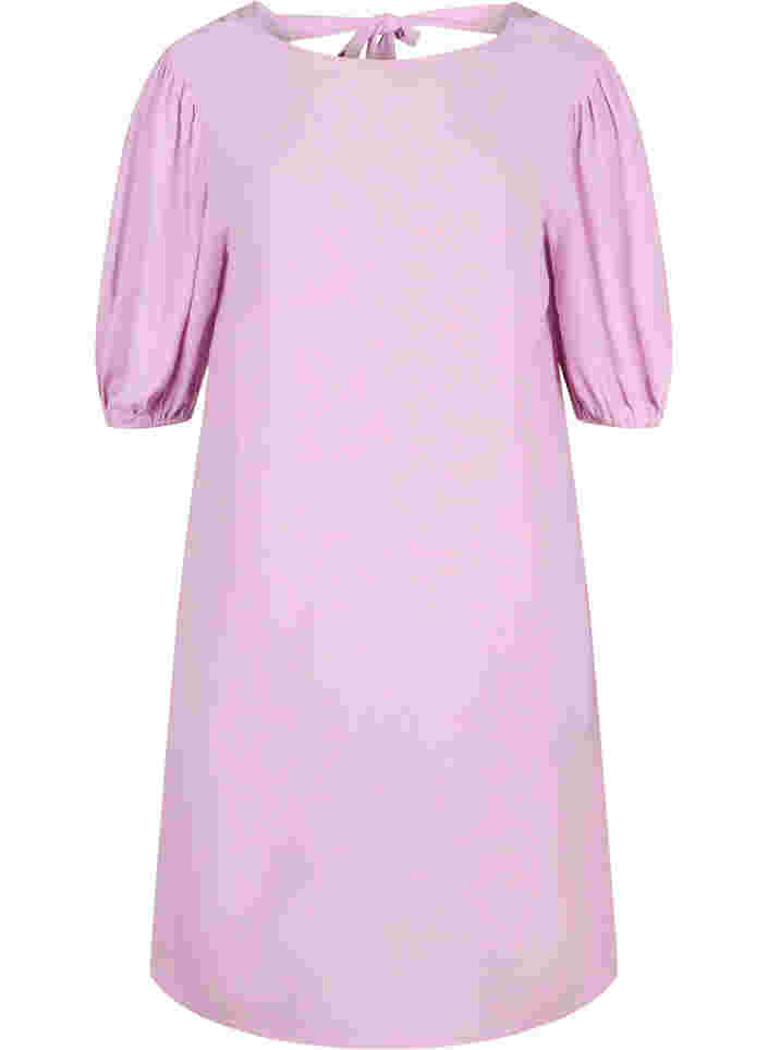 Viscose dress with back detail, Mauve Mist, Packshot image number 0