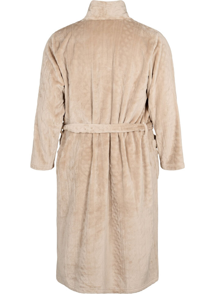 Dressing gown with pockets, Natural, Packshot image number 1