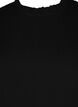 Smock blouse with ruffles and texture, Black, Packshot image number 2