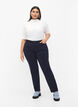 Classic viscose blend trousers, Blue, Model image number 0