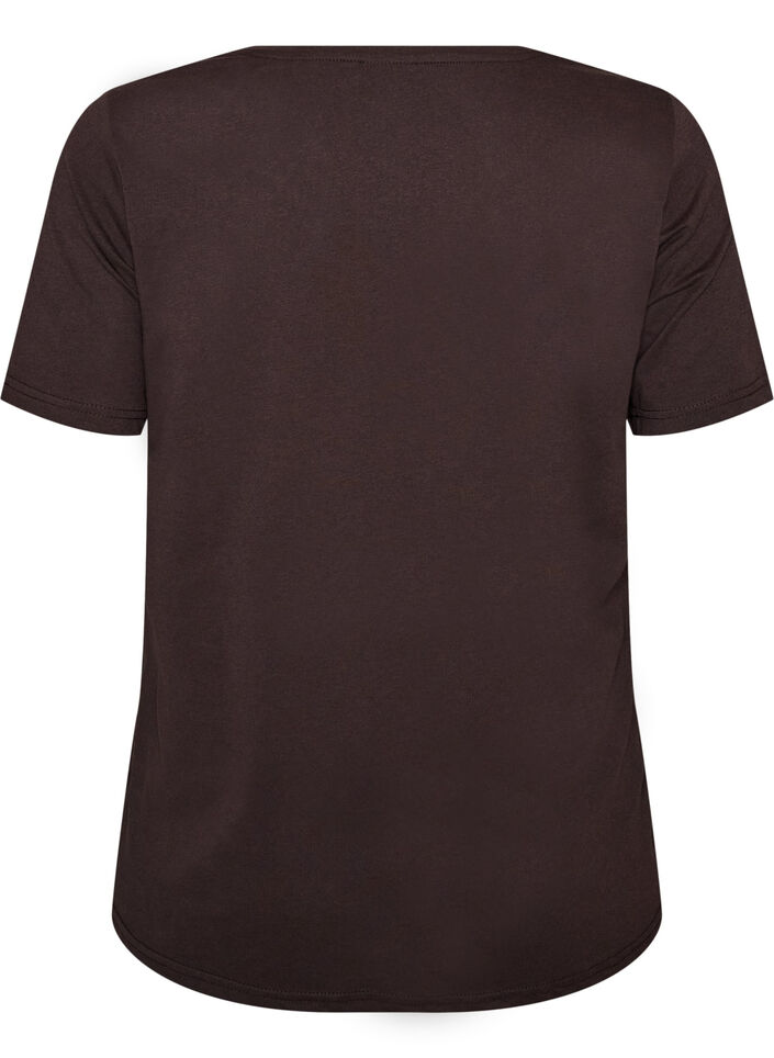 T-shirt with motif, Brown, Packshot image number 1