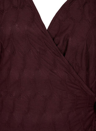 FLASH - Wrap Dress with 3/4 Sleeves, Fudge, Packshot image number 2