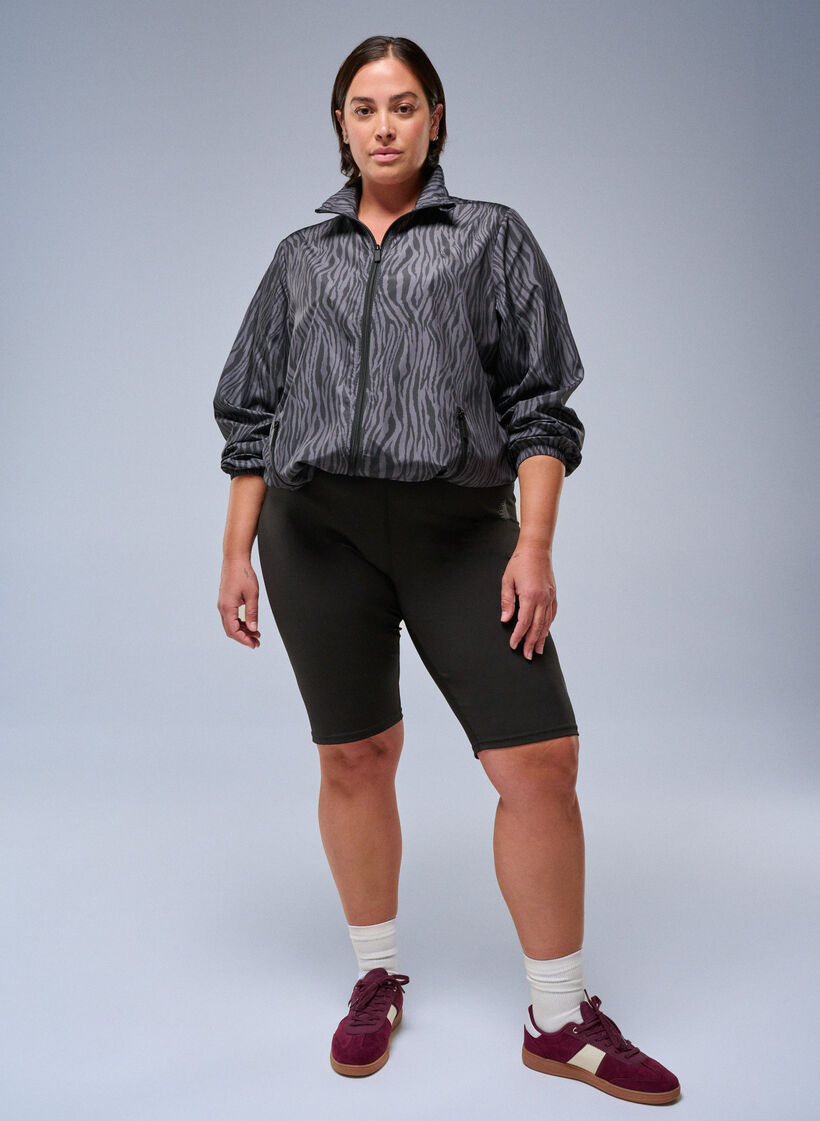 Long tight training shorts, Black, Image