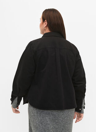 Canvas jacket with buttons, Black, Model image number 1