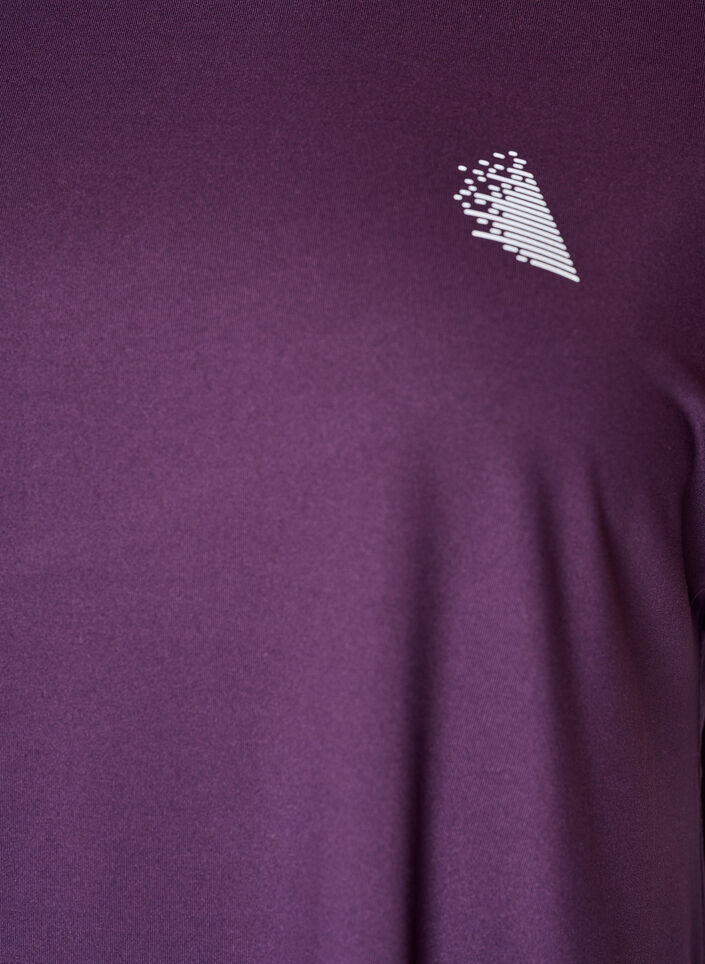 Long workout T-shirt, Purple, Packshot image number 2