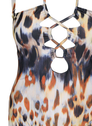 Printed swimsuit with detachable straps, Abstract Leopard, Packshot image number 2