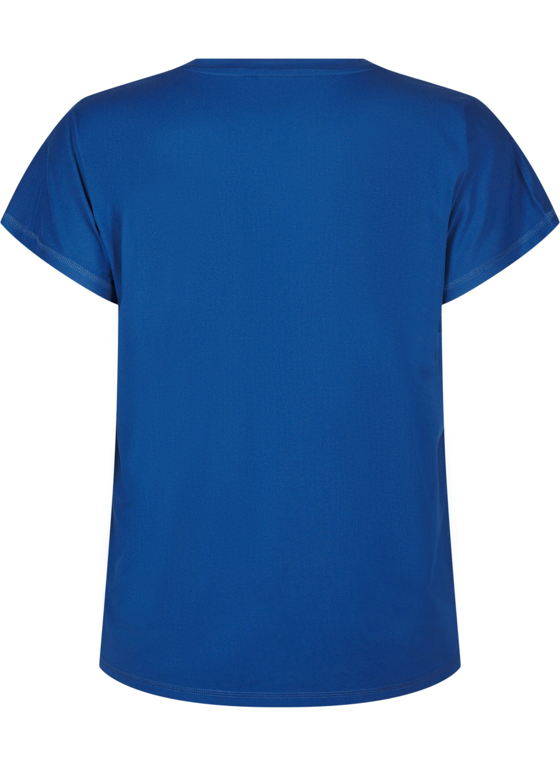 Zizzifashion Solid-coloured workout T-shirt, Blue, Packshot image number 1