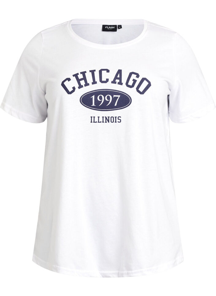 FLASH - T-shirt with motif, White, Packshot image number 0