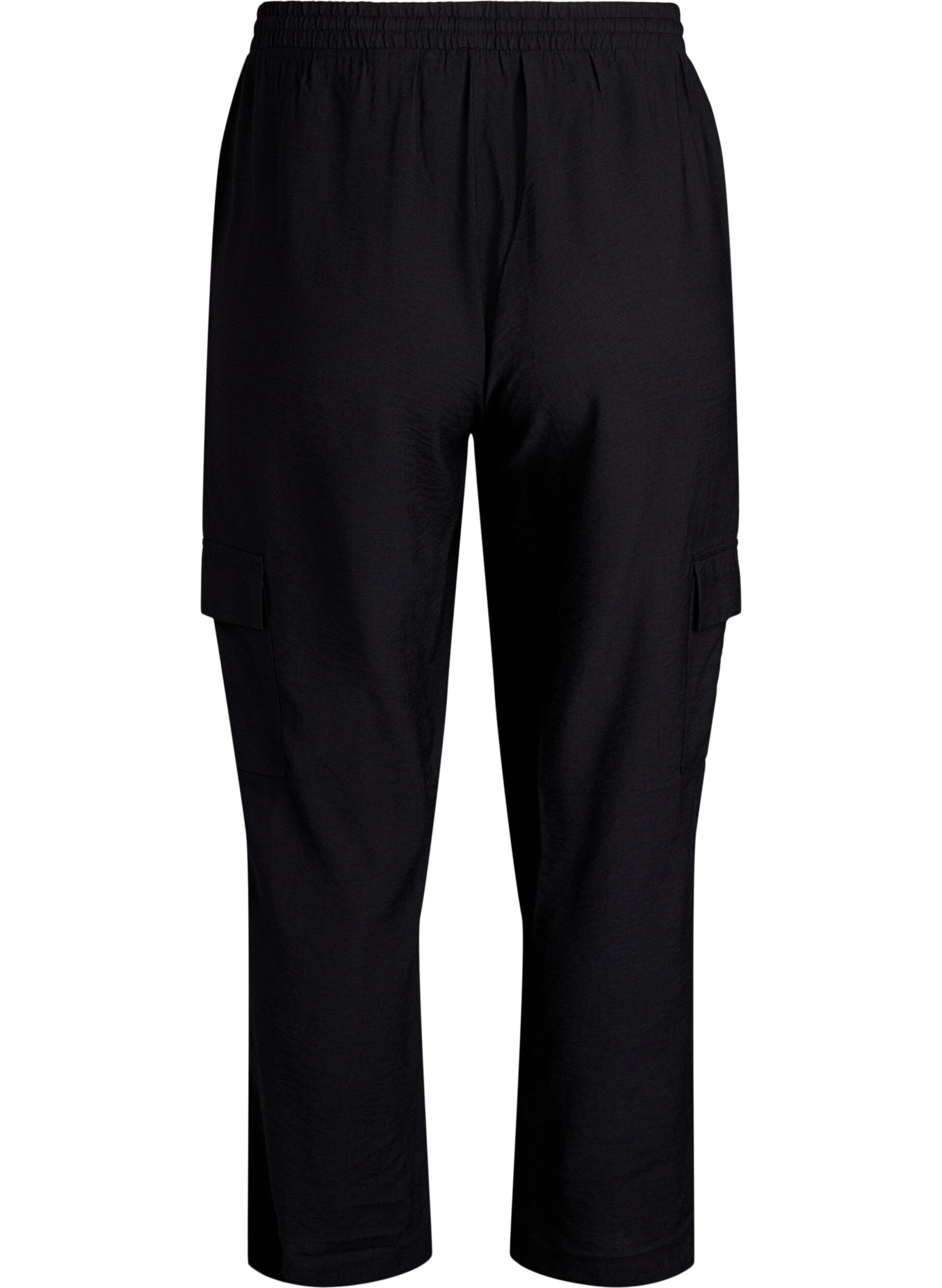 Zizzifashion High-waisted cargo trousers, Black, Packshot image number 1