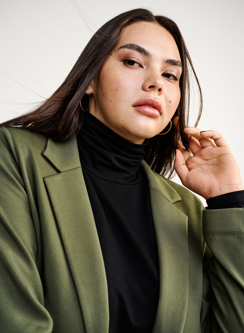 Simple blazer with button closure, Green, Image image number 0